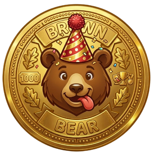 Party Brown Bear collectible coin