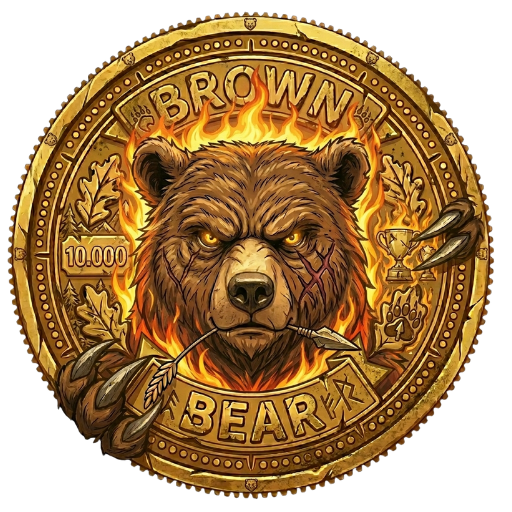 Fire Brown Bear collectible coin